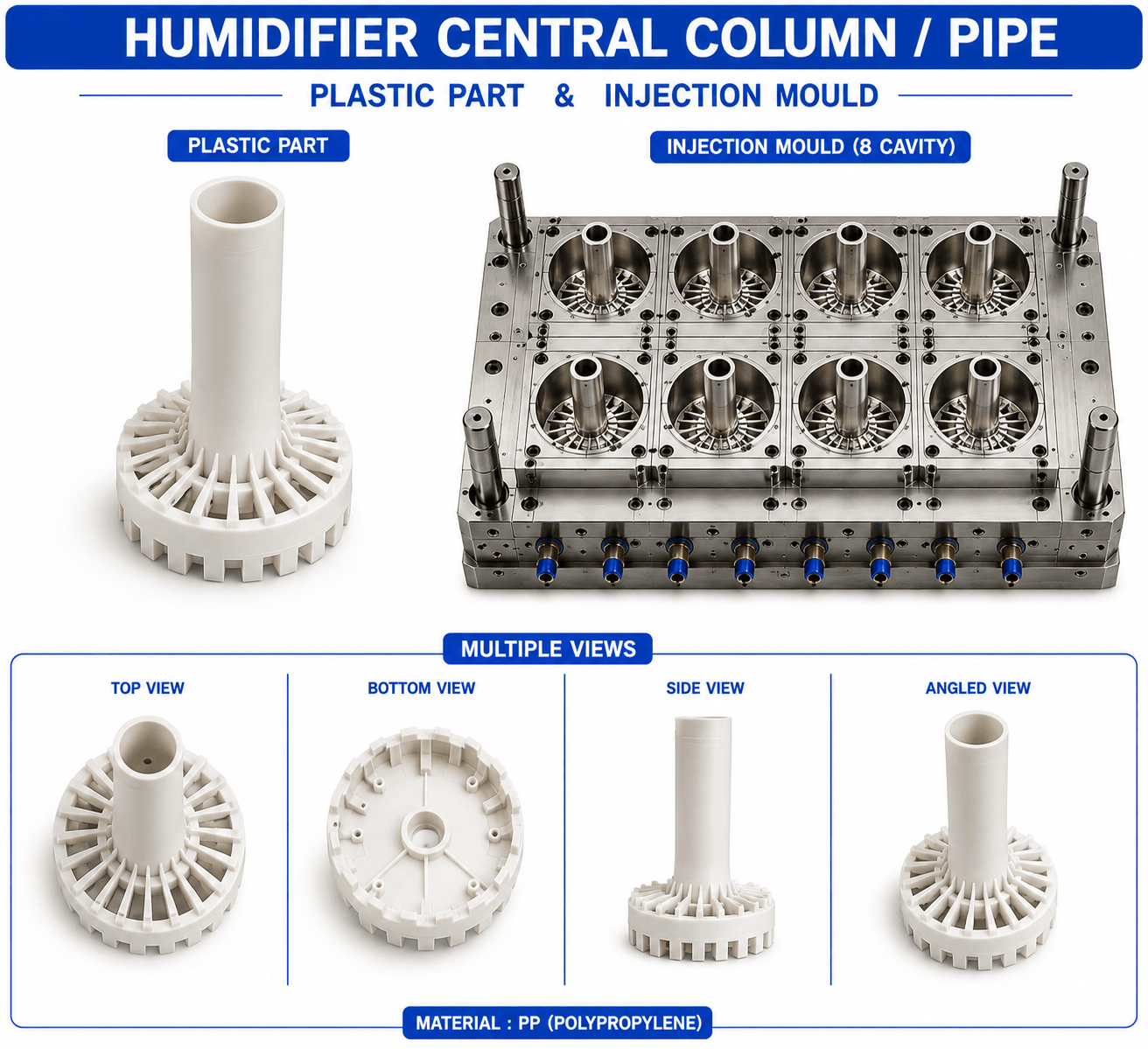 Humidifier Plastic Central Column Mould and Moulding Service